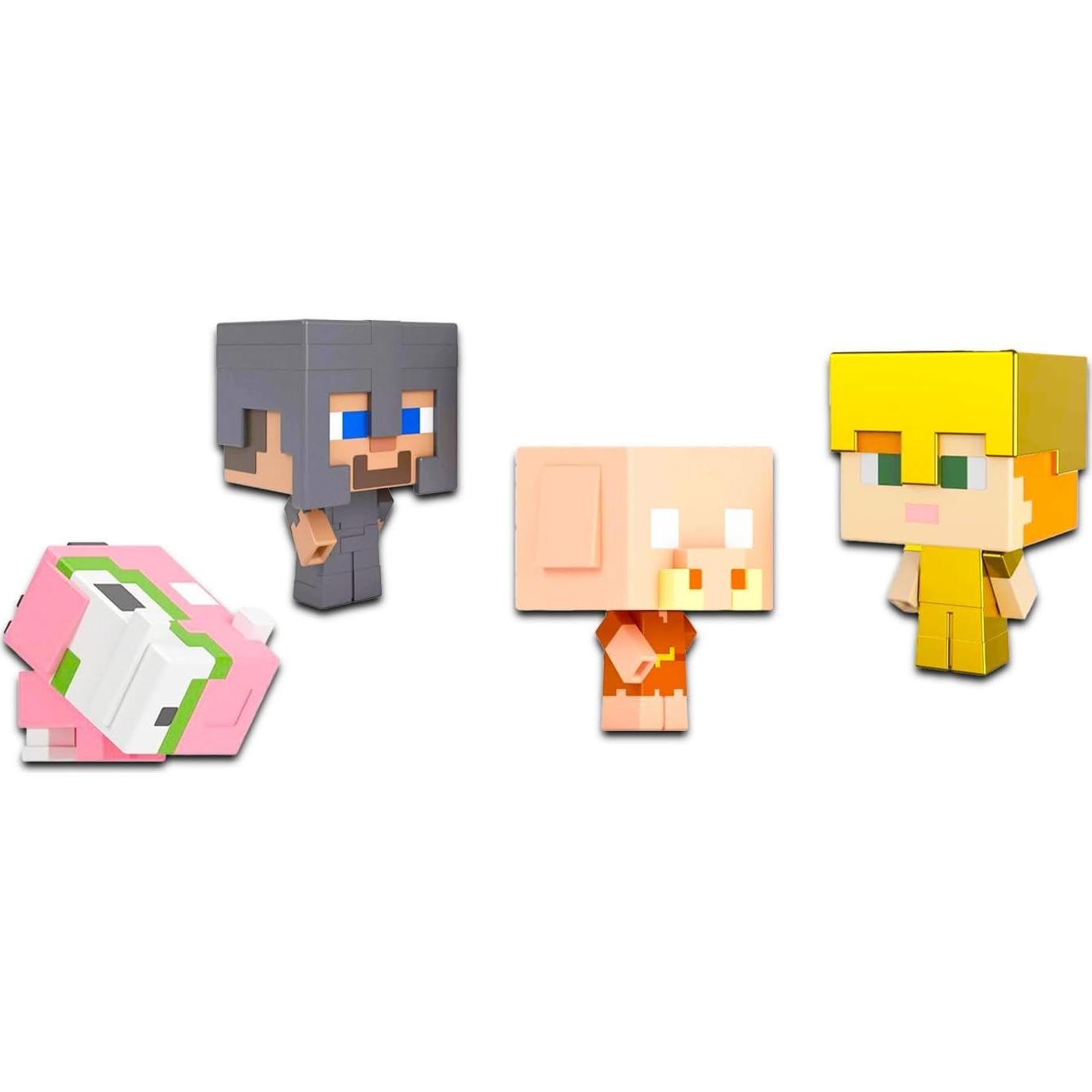 Toppers de Pastel Minecraft 4 Pack - Mini Figuras para Fiestas