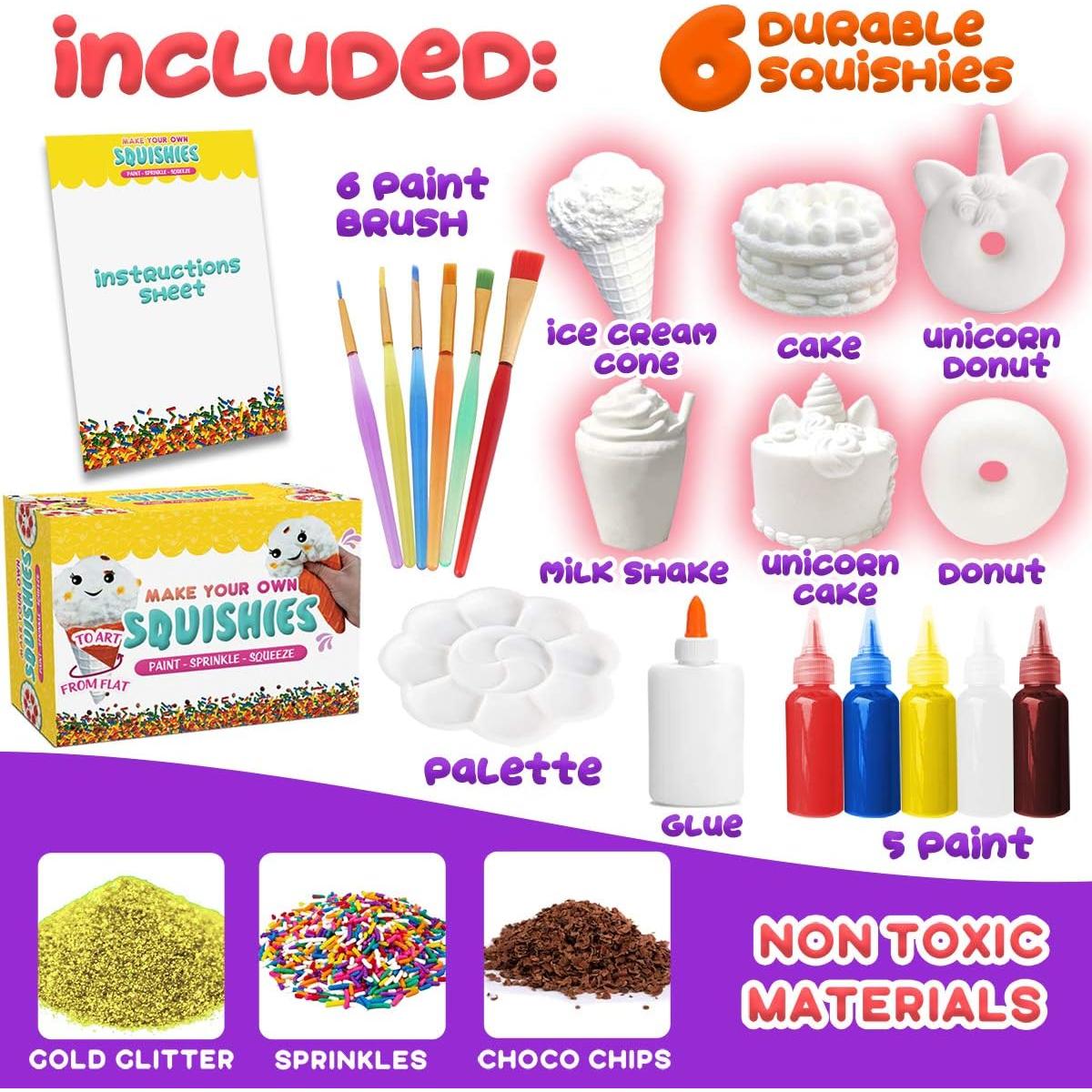 Kit de Pintura Squishies Insnug - 6 Piezas de Postre Jumbo