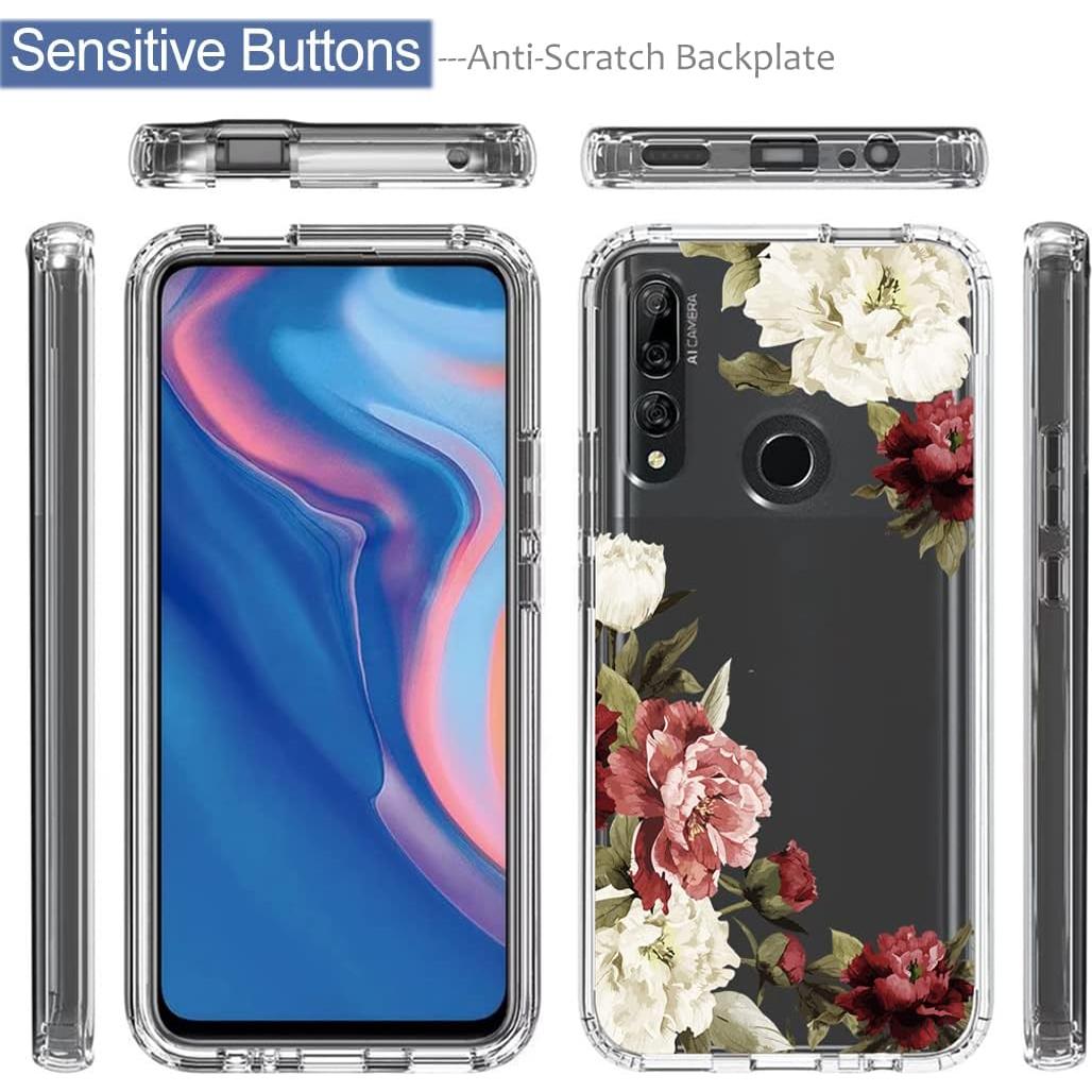 Funda Huawei Y9 Prime 2019 con Protector Vidrio Templado Floral