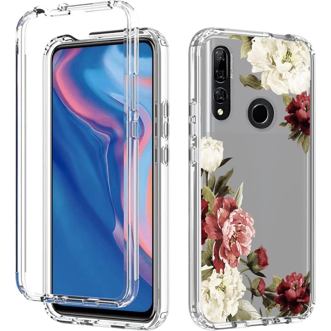 Funda Huawei Y9 Prime 2019 con Protector Vidrio Templado Floral