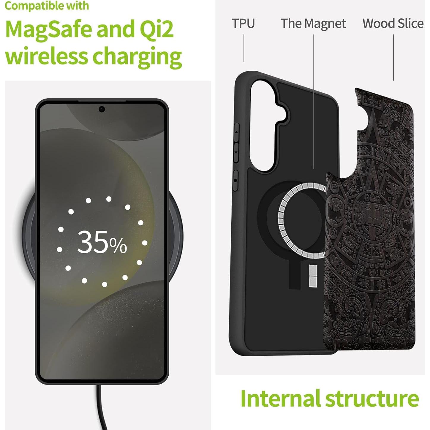 Funda de Madera Magnética Carveit para Samsung Galaxy S25