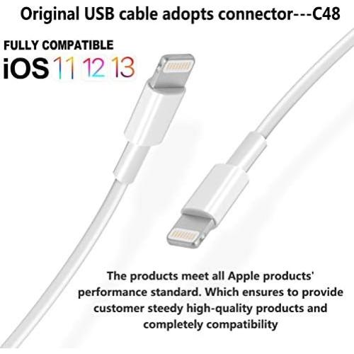 4 Pack Cable de Carga Lightning MFi MAILESI 1m Blanco