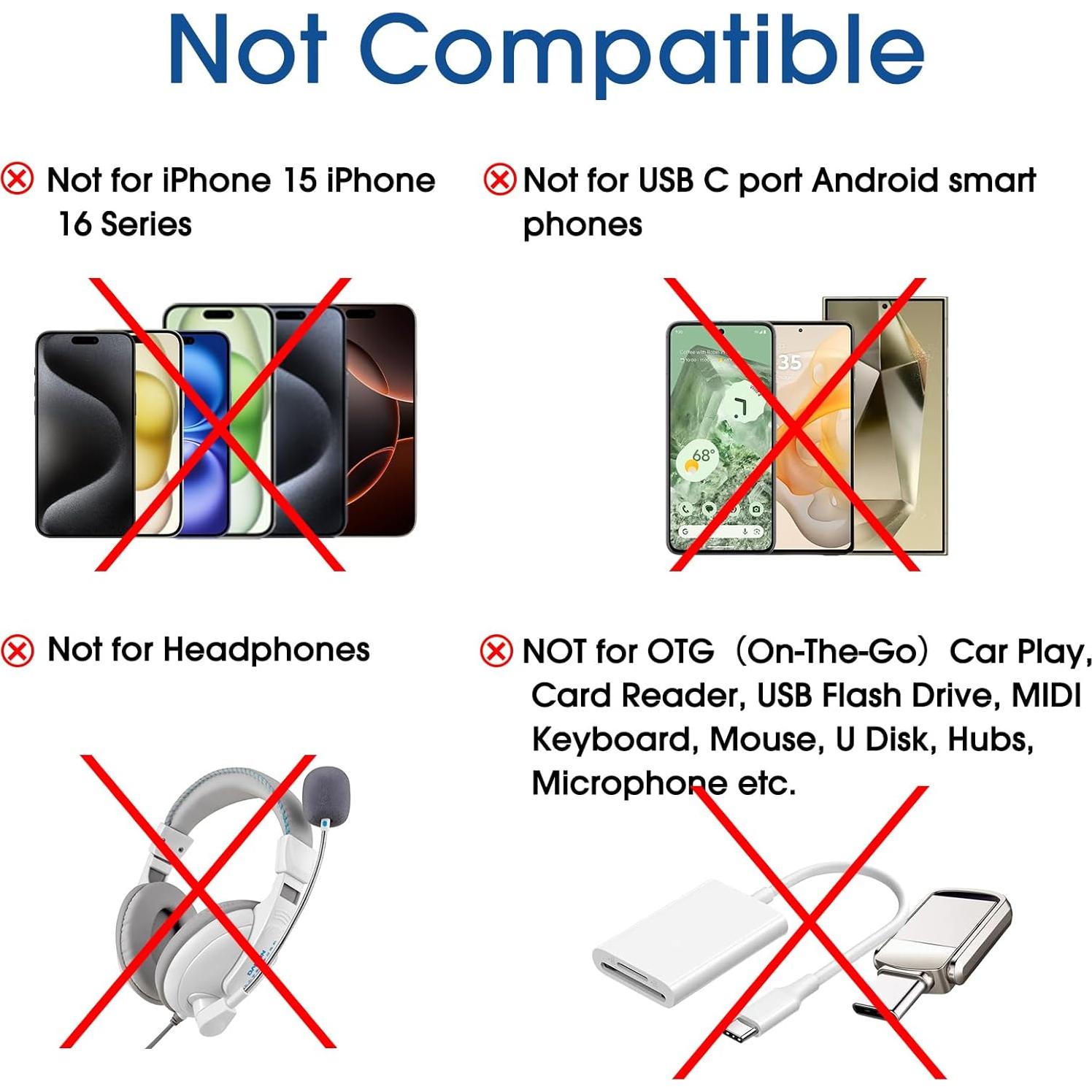 Adaptador USB C hembra a Lightning macho TechMatte 2 Pack 2.2A