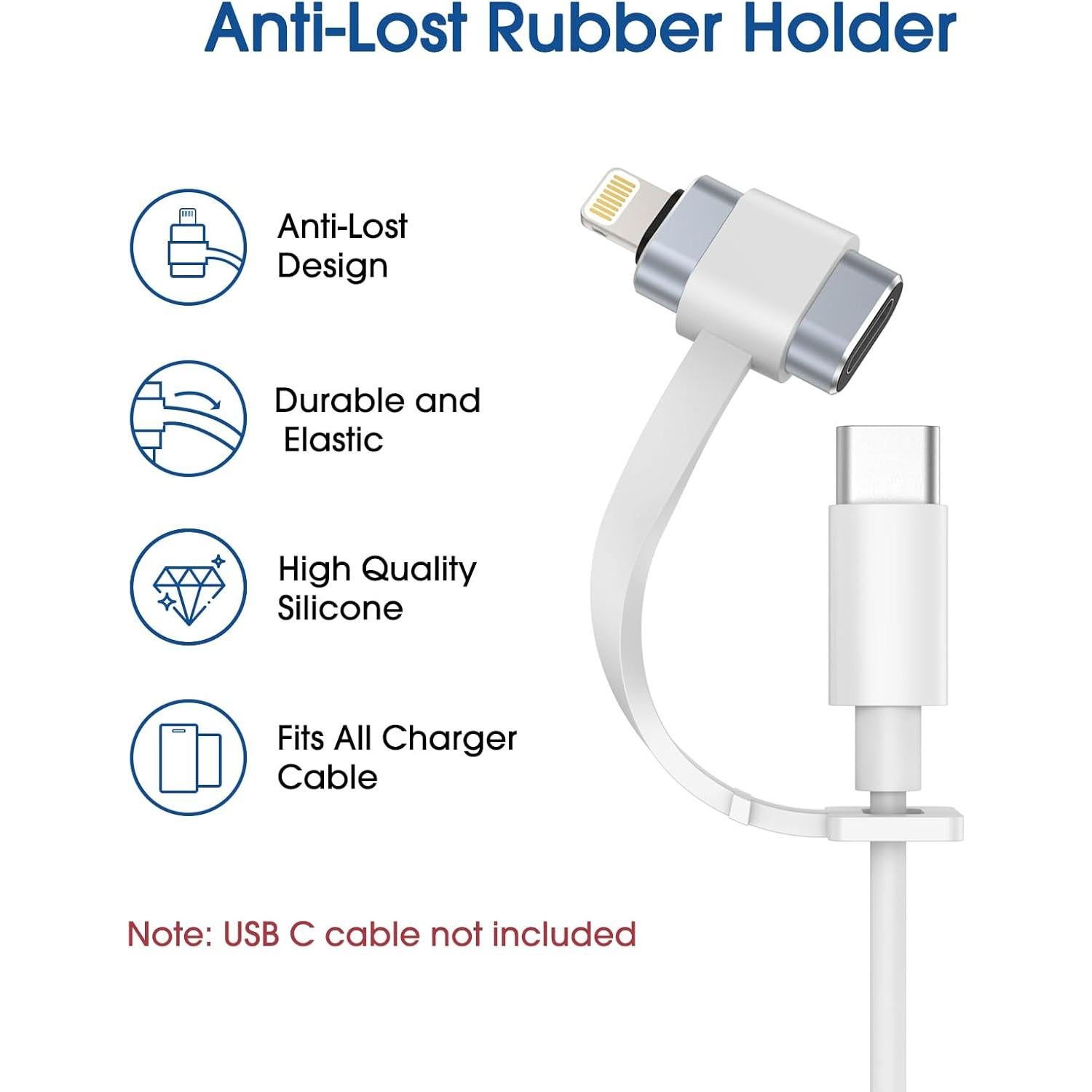 Adaptador USB C hembra a Lightning macho TechMatte 2 Pack 2.2A