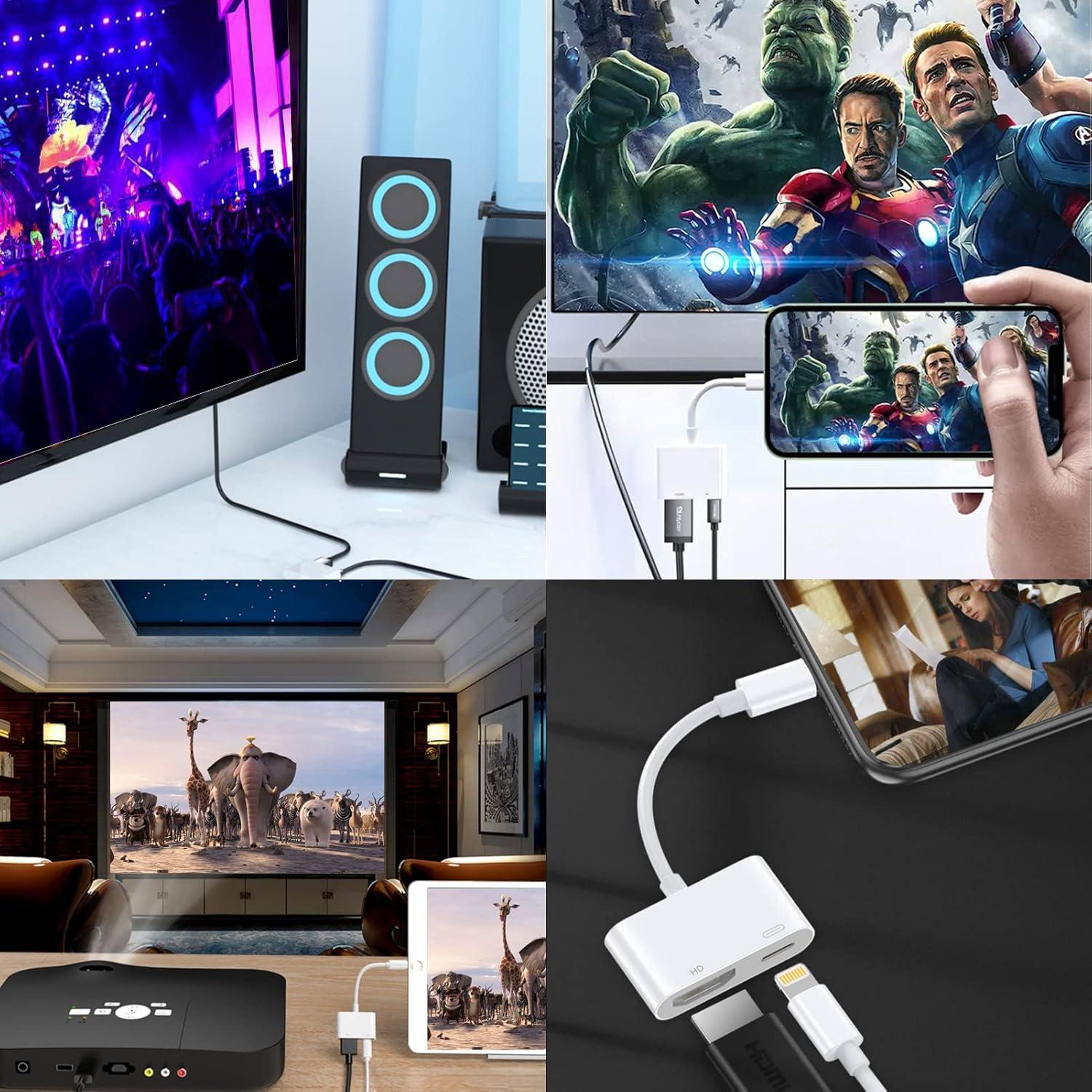 Adaptador Lightning a HDMI Microwoo 1080P para iPhone y iPad