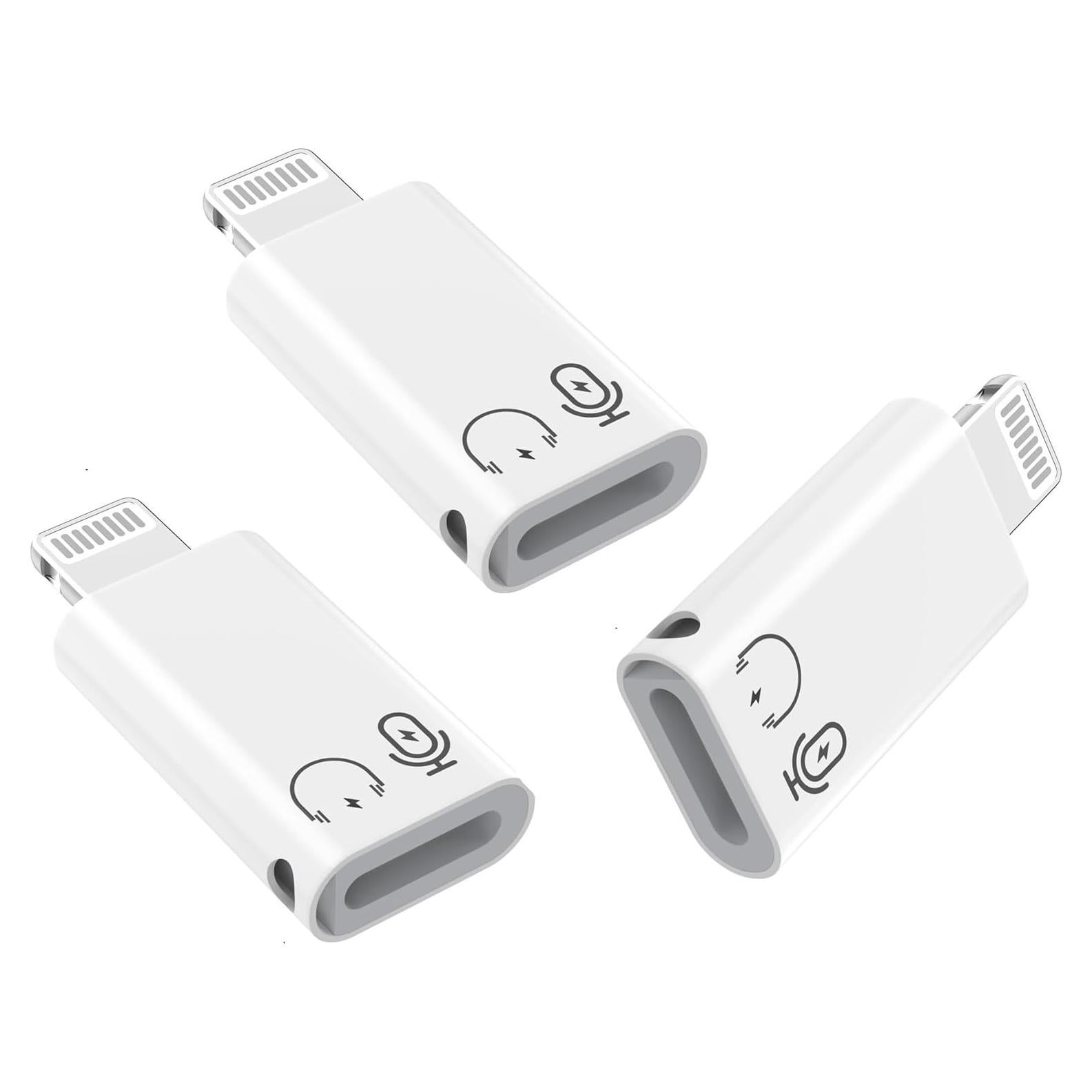 Adaptador Lightning a USB C 3Pack MFi para iPhone y iPad