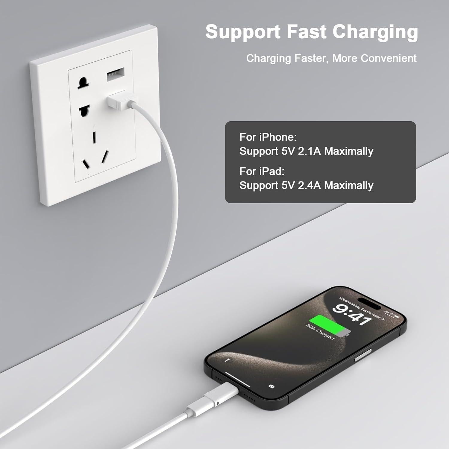 Adaptador Lightning a USB C 3Pack MFi para iPhone y iPad