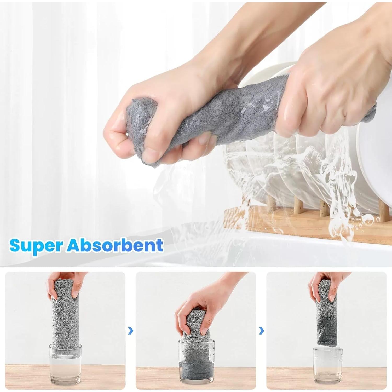 Paquete de 12 paños de limpieza Neessno microfibra 30x30 cm