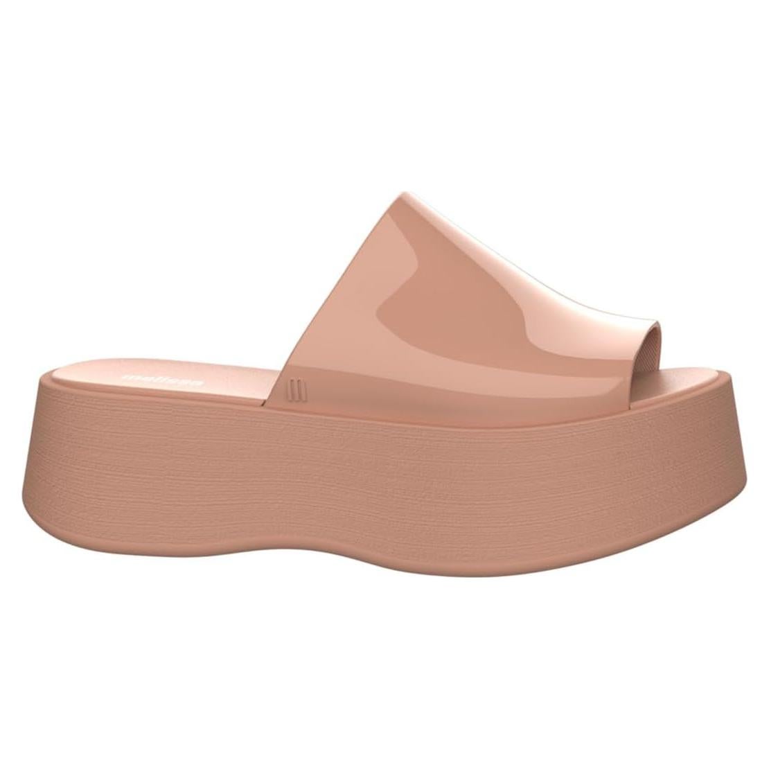 Melissa Becky Platform Slides for Women - Cushioned and Comfortable Chunky Platform Slip-On Sandals with Jelly Upper and Open Toe Design, Vegan