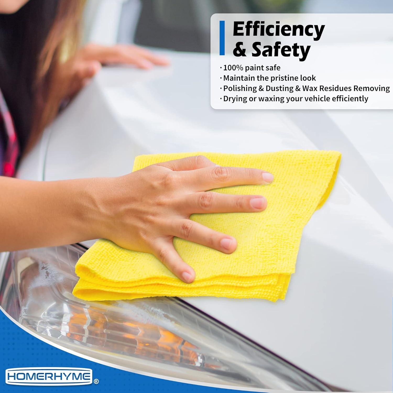 Paquete de 100 Paños de Microfibra HOMERHYME 29.2x29.2 cm
