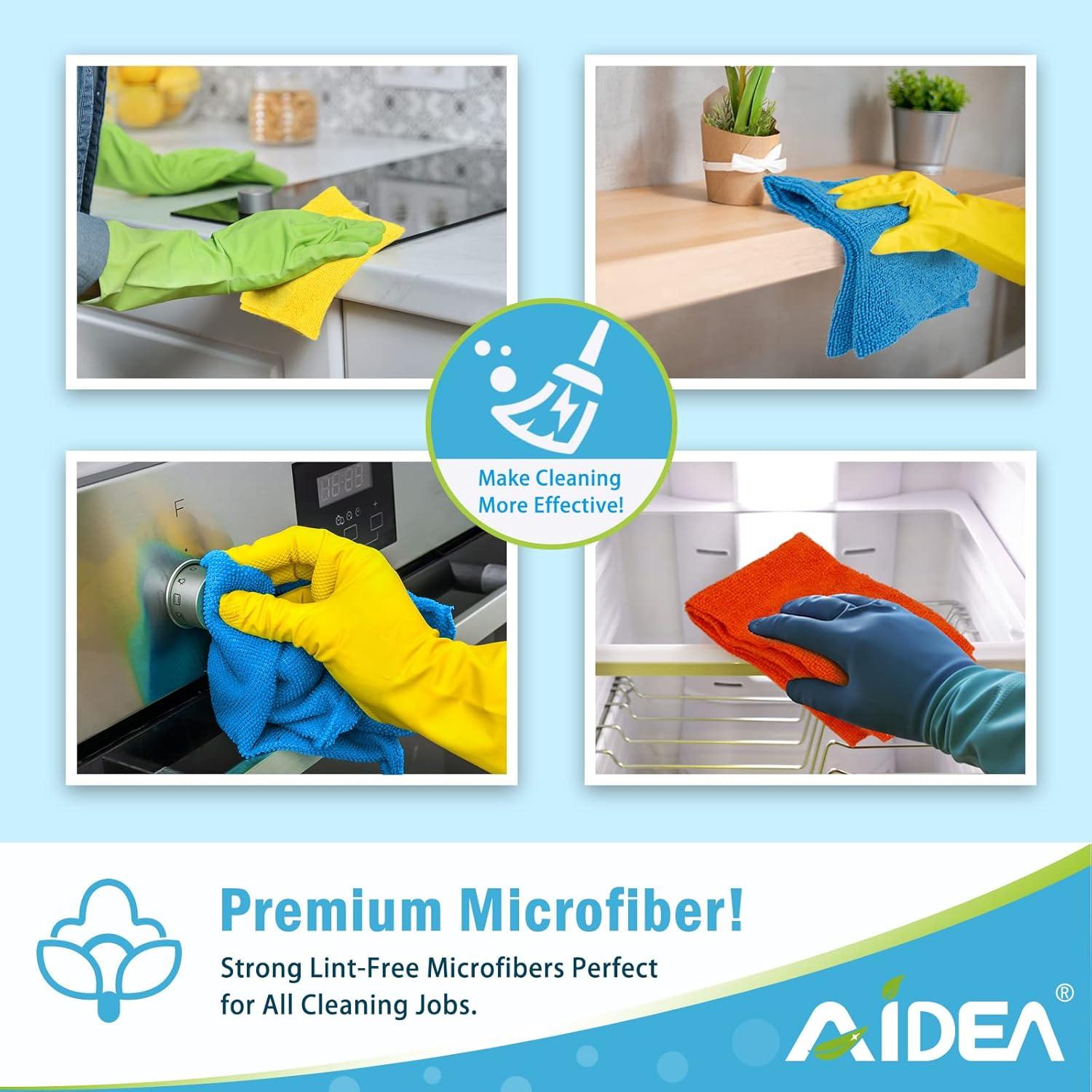 Paños de Microfibra AIDEA 100PK 30x30cm Suaves y Absorbentes