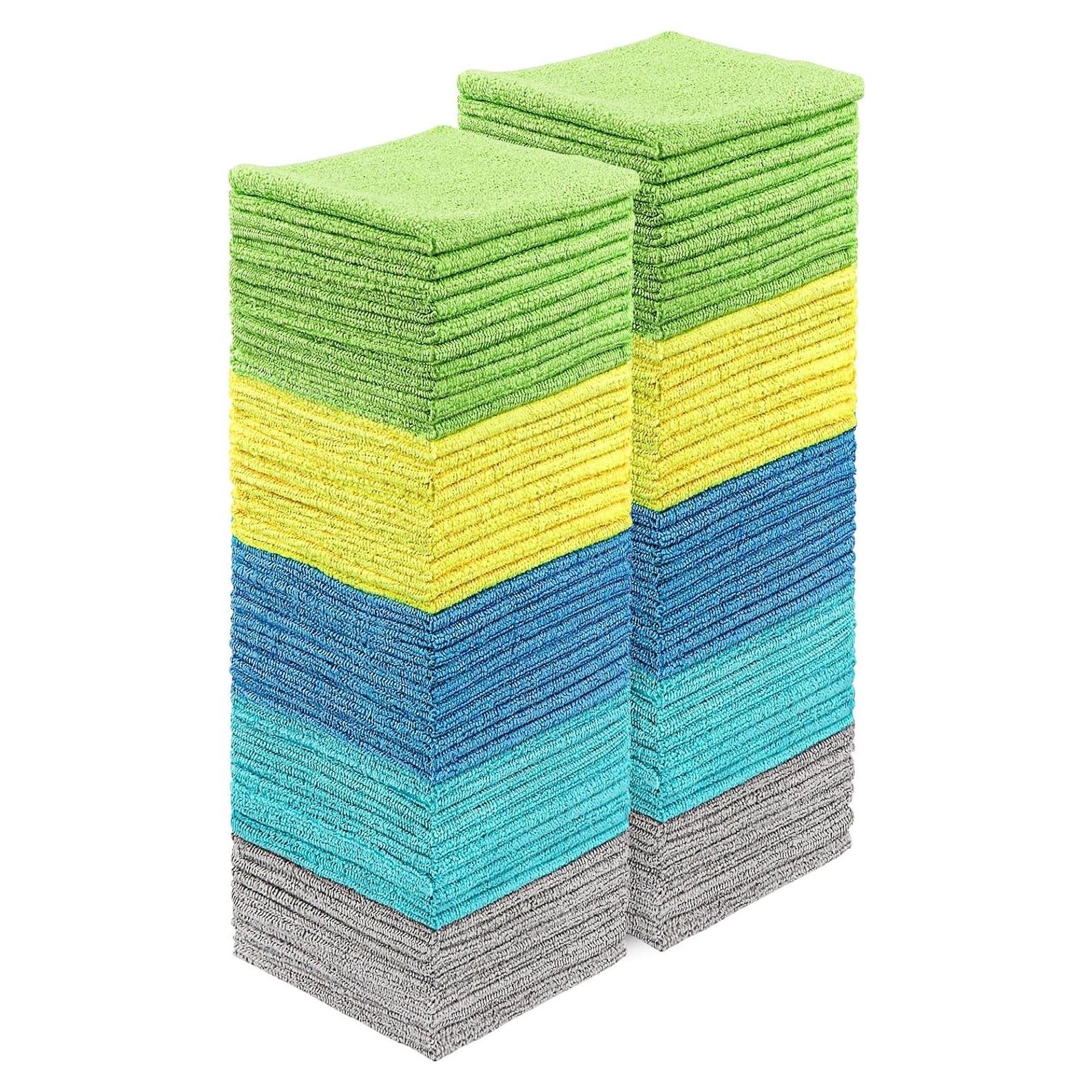 Paquete de 100 Paños de Microfibra HOMEXCEL 29.21 cm Multicolor