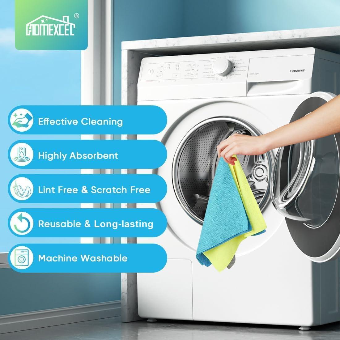 Paquete de 100 Paños de Microfibra HOMEXCEL 29.21 cm Multicolor