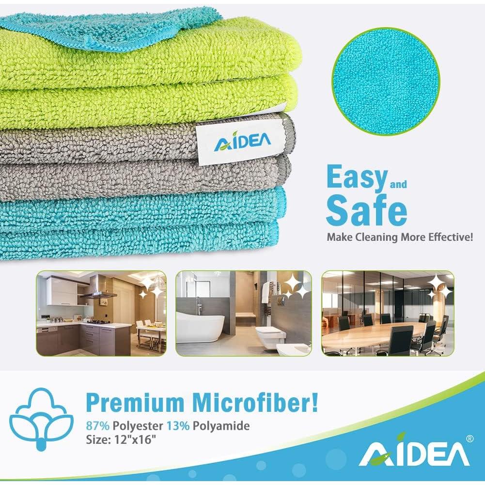 Paños de Microfibra AIDEA 8PK - Absorbentes y Sin Rayas