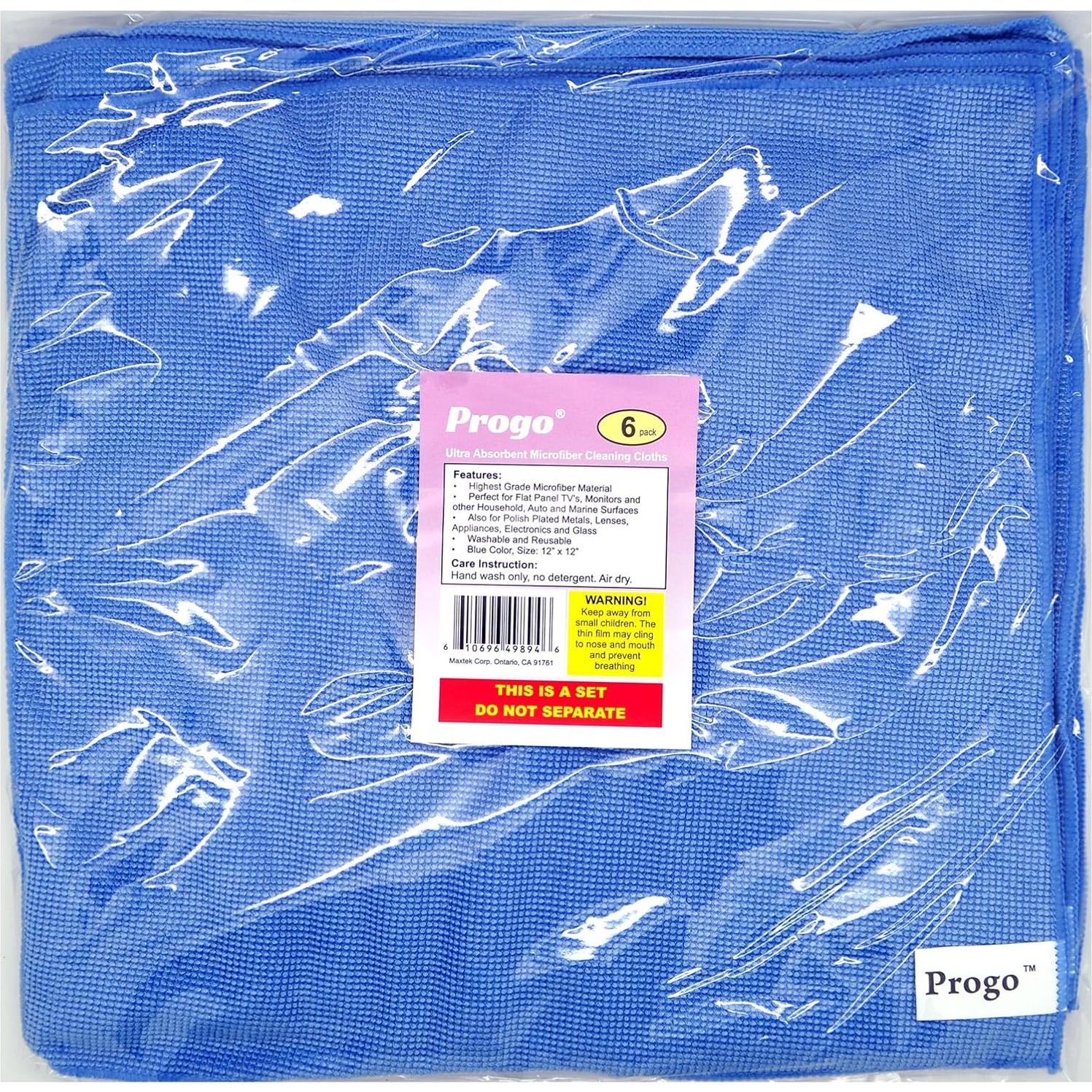 Paños de limpieza de microfibra Progo - 6 unidades 30x30 cm