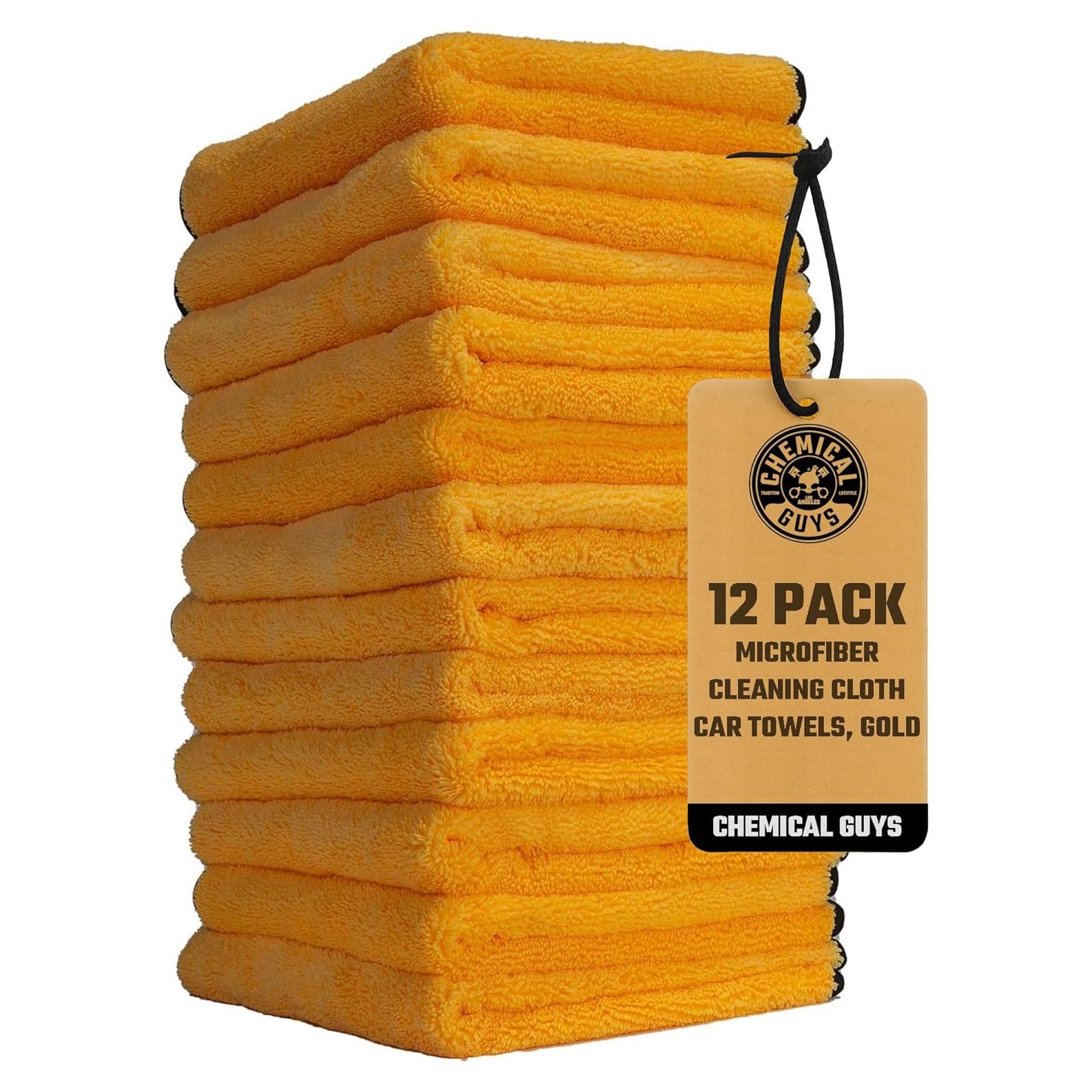 Toallas de Microfibra Premium Chemical Guys MIC_506_12 - 40.64x40.64cm, Paquete de 12