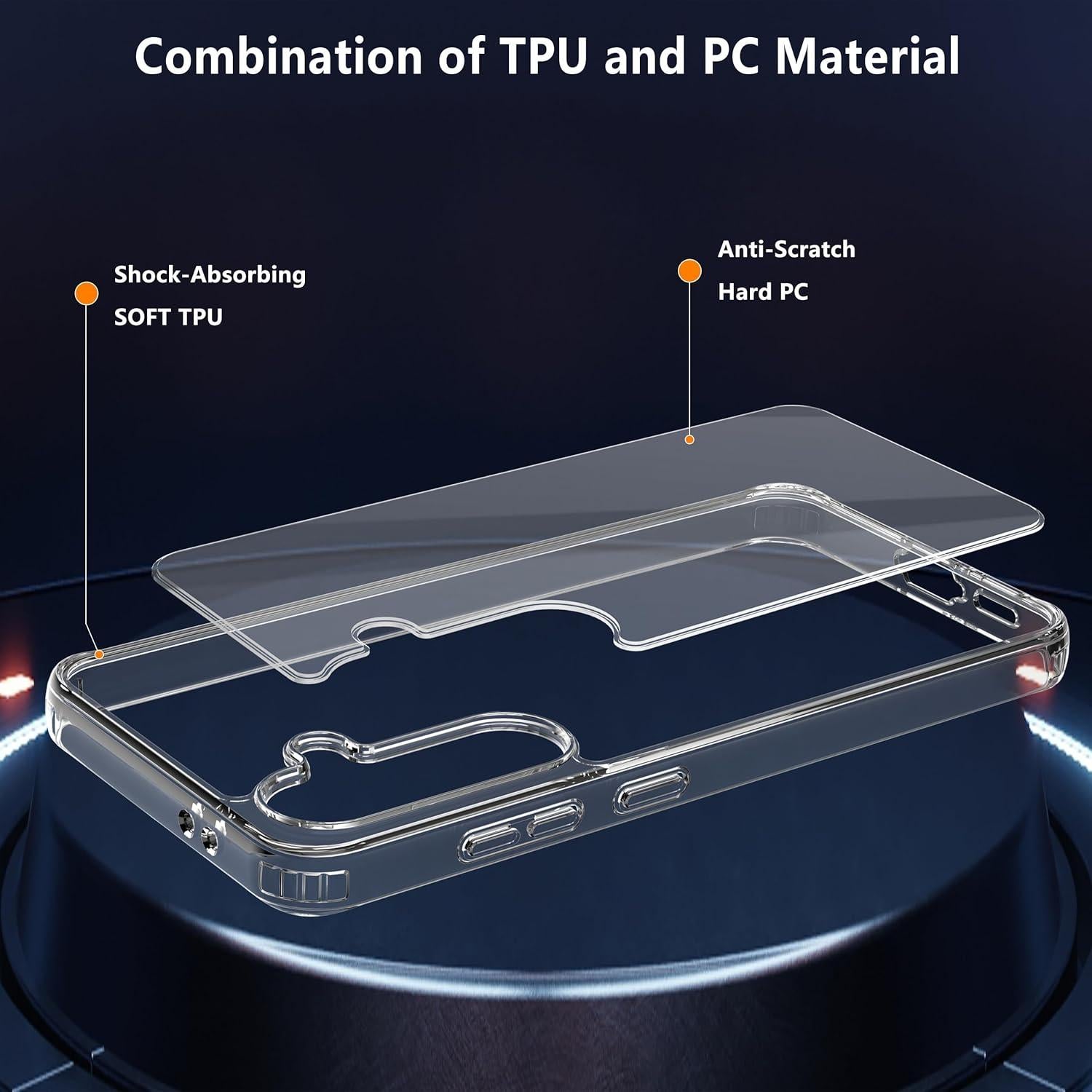 Funda TPU Transparente Anoowkoa para Samsung Galaxy S24 FE AI