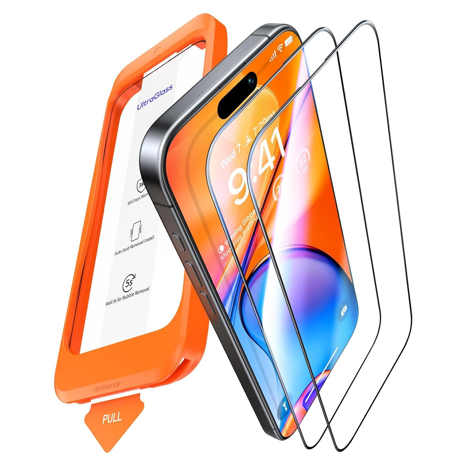 Protector de Pantalla UltraGlass 9H+ para iPhone 16 Pro 6.3"