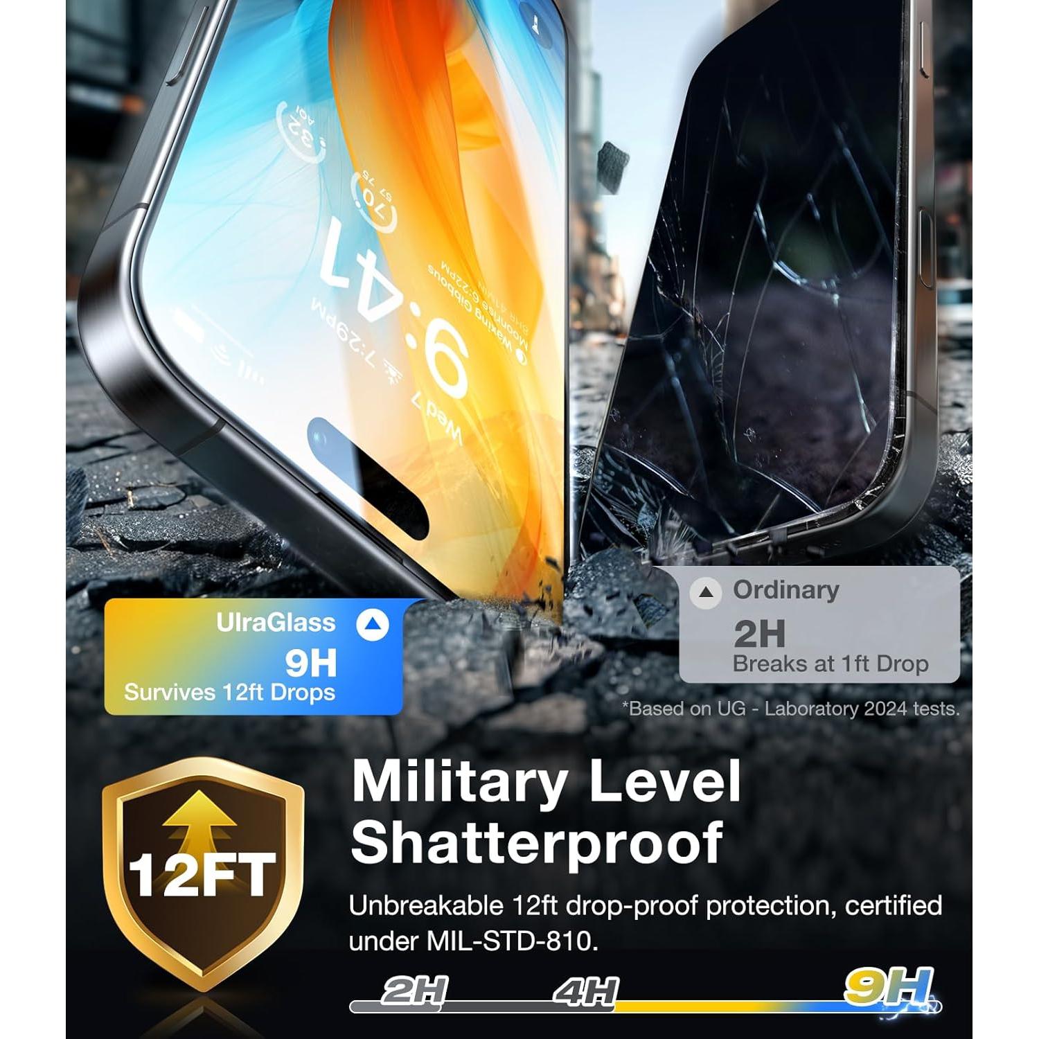 Protector de Pantalla UltraGlass 9H+ para iPhone 16 Pro 6.3"