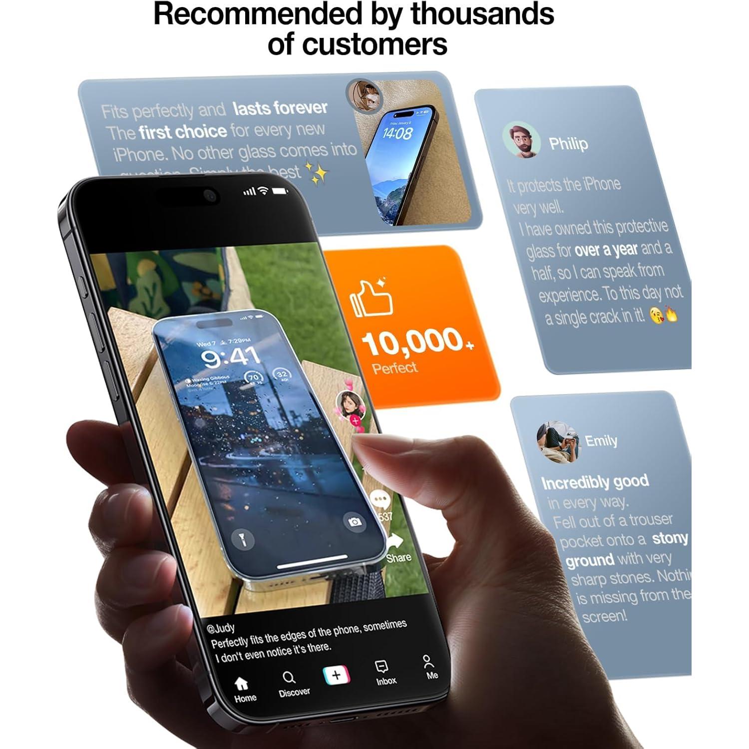 Protector de Pantalla UltraGlass 9H+ para iPhone 16 Pro 6.3"