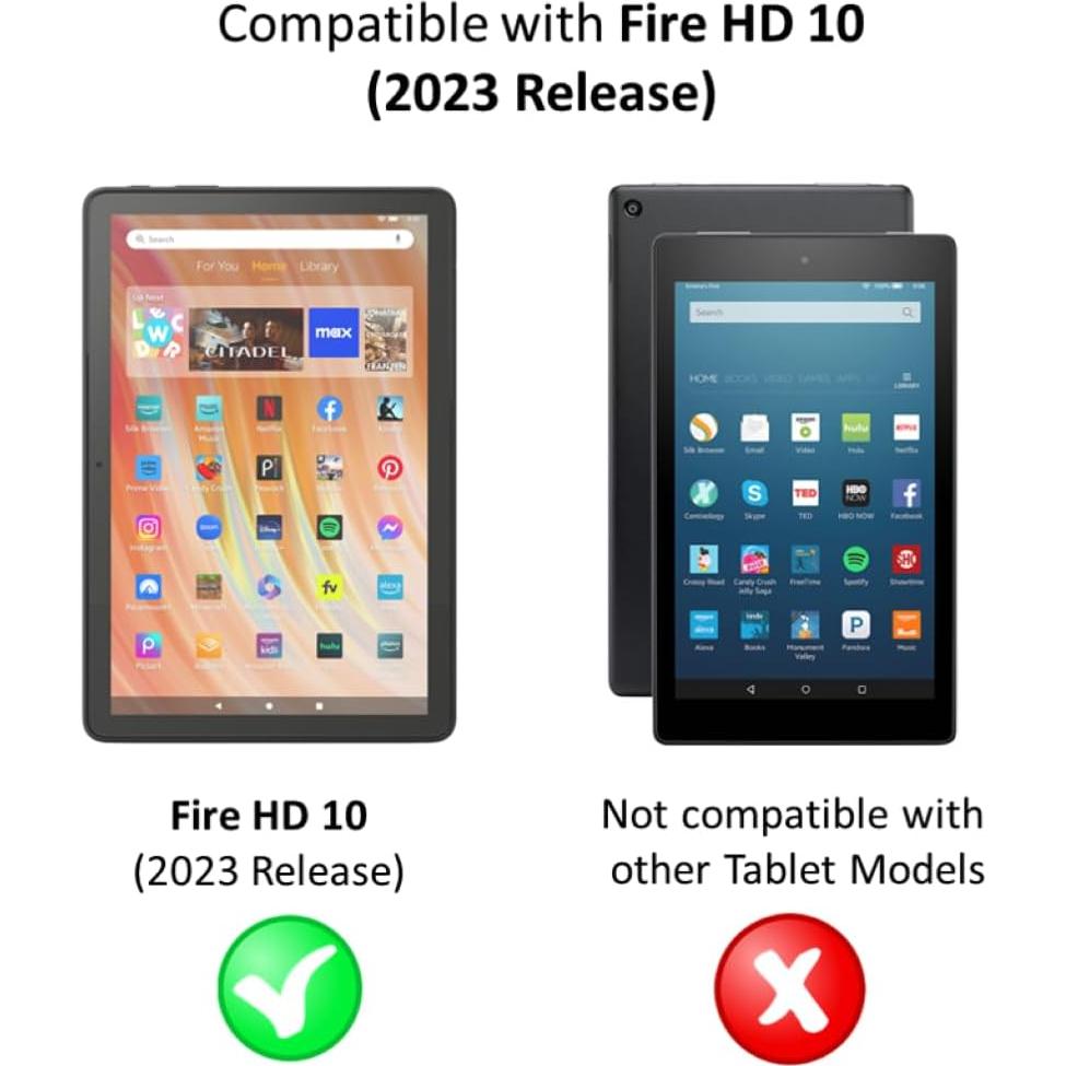 Anti-Glare Screen Protector (2 Pack), for Amazon Fire HD 10, (13th Gen, 2023 release)