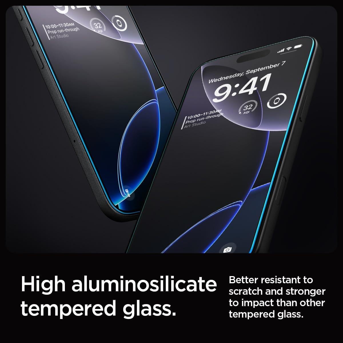 Protector de Pantalla Vidrio Templado Spigen iPhone 16 Pro [2 Unidades]