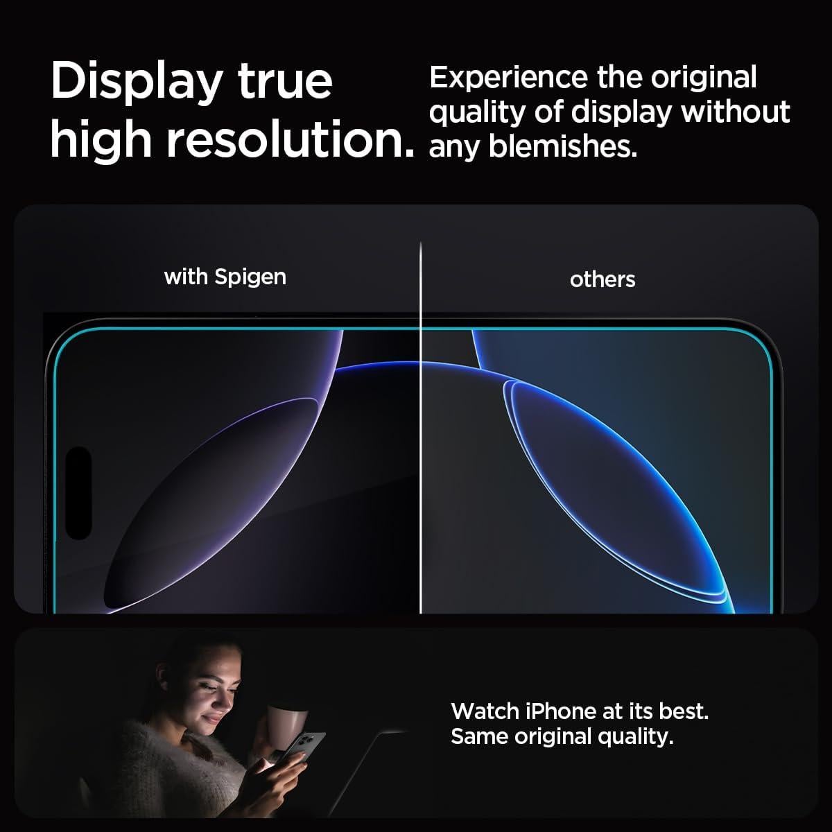 Protector de Pantalla Vidrio Templado Spigen iPhone 16 Pro [2 Unidades]