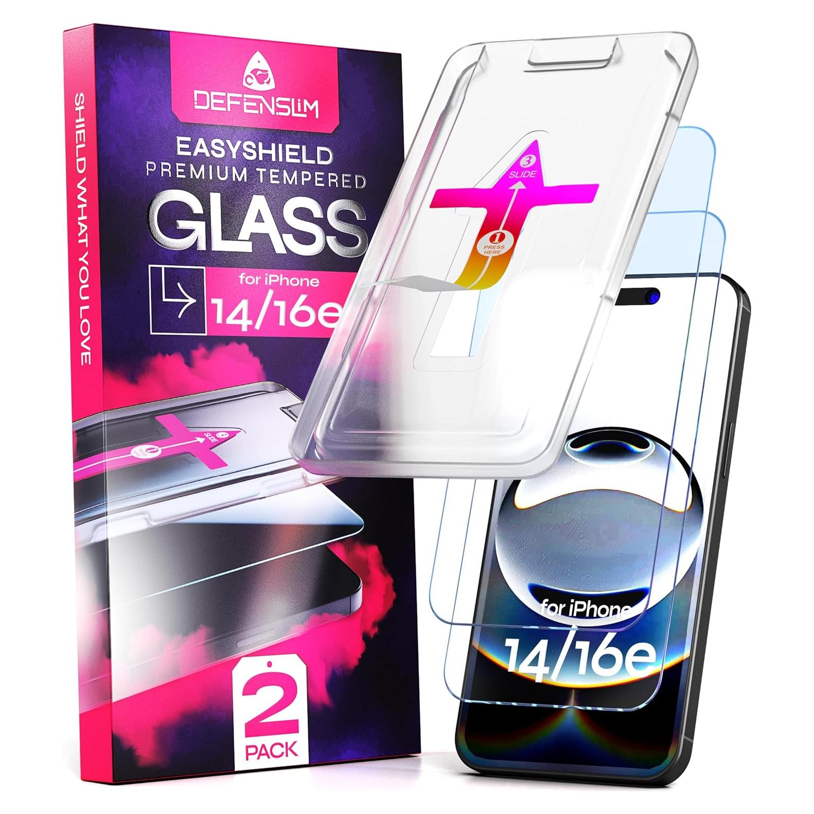 Protector de Pantalla Vidrio Templado Defenslim 2-Pack iPhone 14/16e