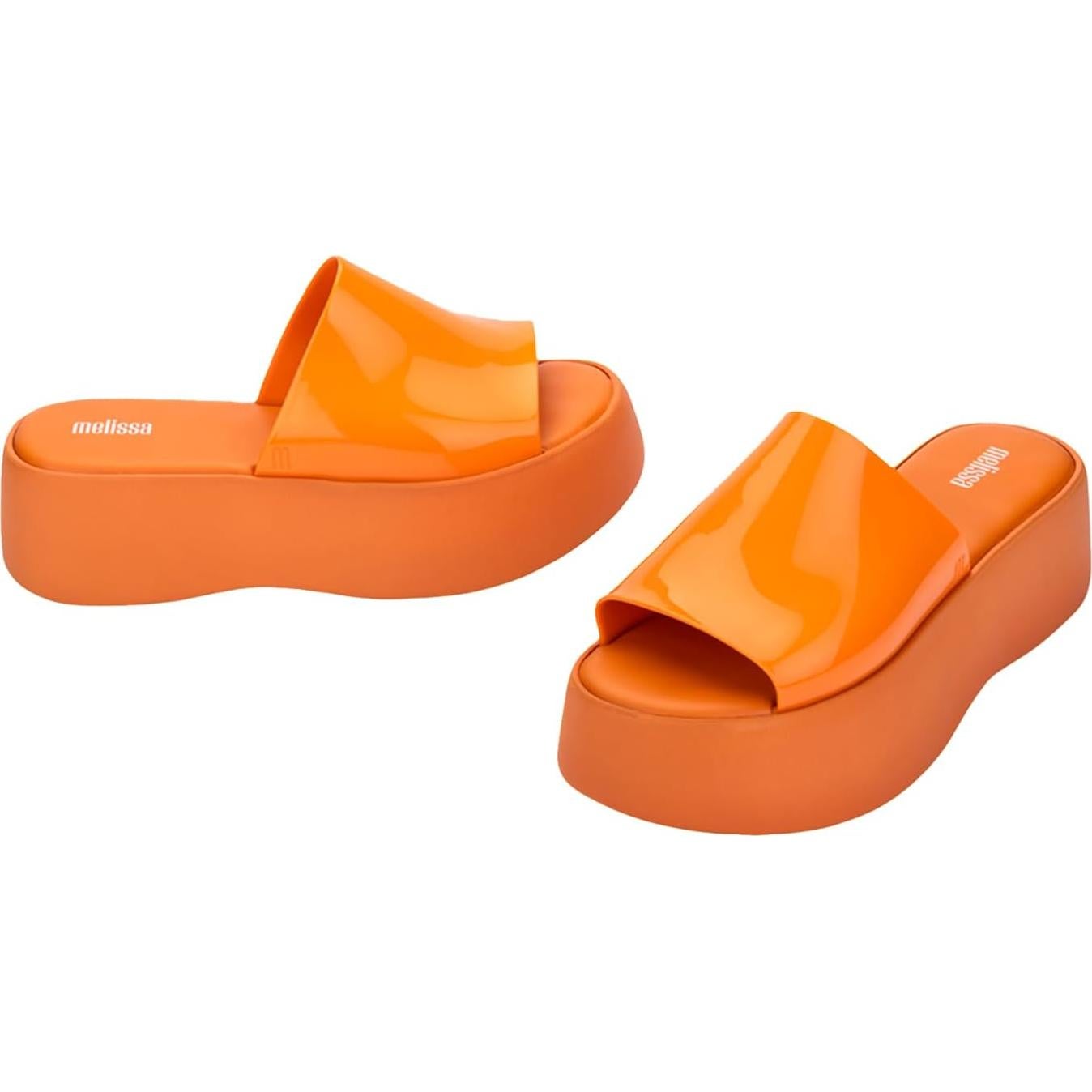 Sandalias de Plataforma Melissa Becky Naranja 30,4x13,6cm Veganas