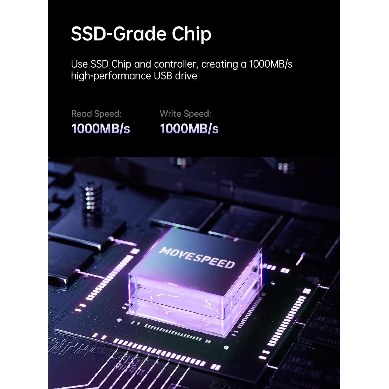 Unidad Flash SSD MOVE SPEED 256GB USB 3.2 Gen2 Tipo C