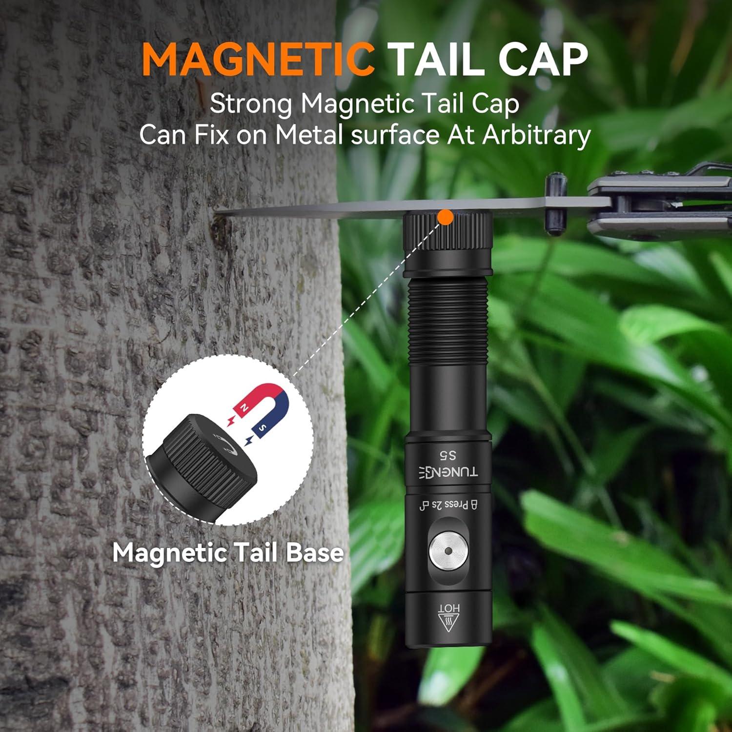 Linterna Recargable TUNENGE S5 1400 Lúmenes LED Compacta