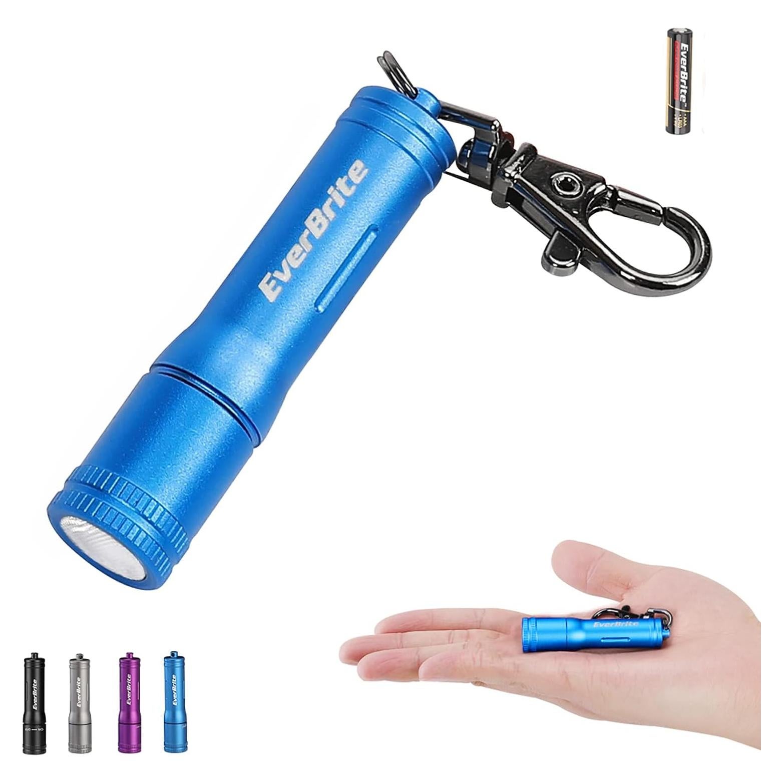Linterna LED de Llavero EverBrite Azul 100 Lúmenes Portátil