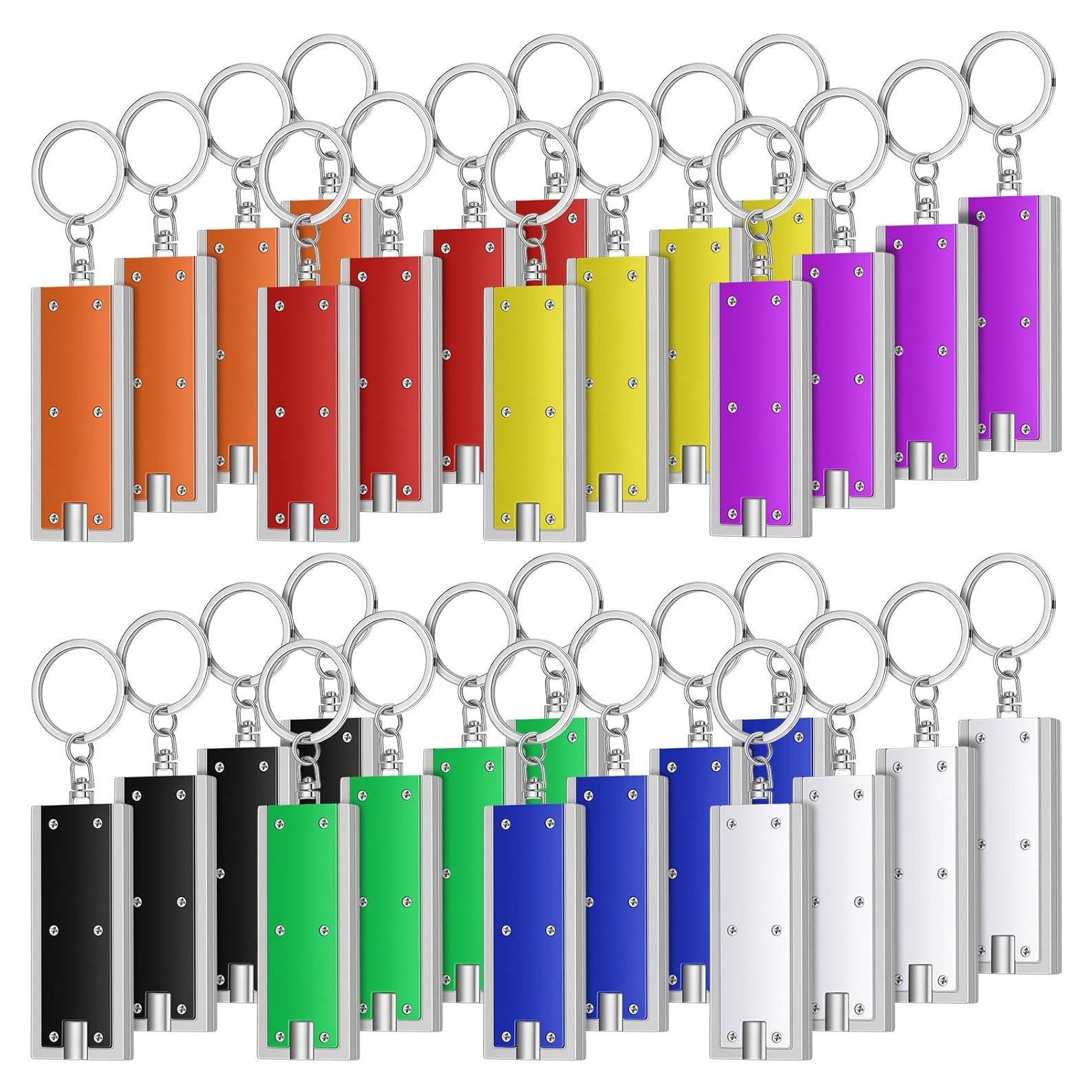 32 Linternas de Llavero LED Hicarer Mini Portátiles 6x2.4cm