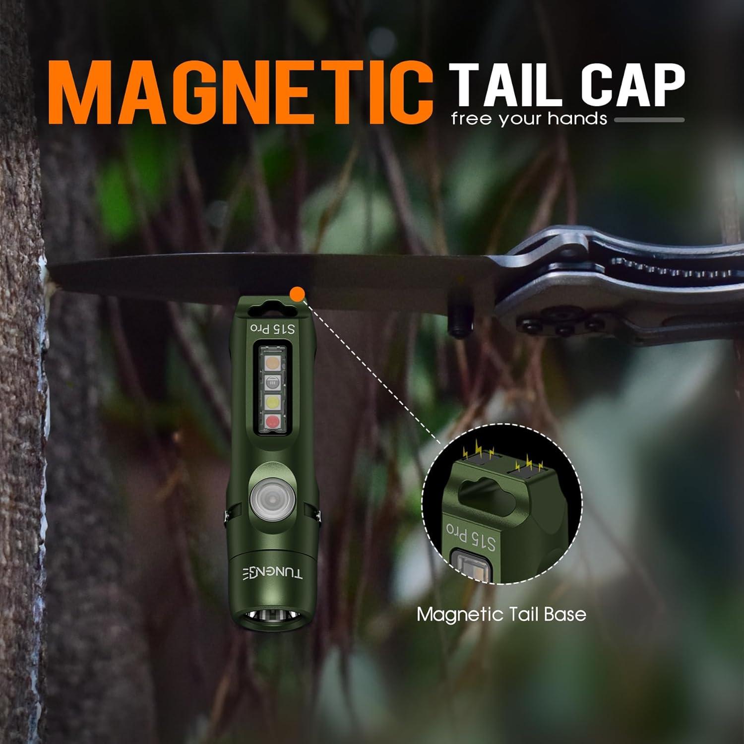 Linterna Recargable TUNENGE S15Pro 750 Lúmenes Verde Militar