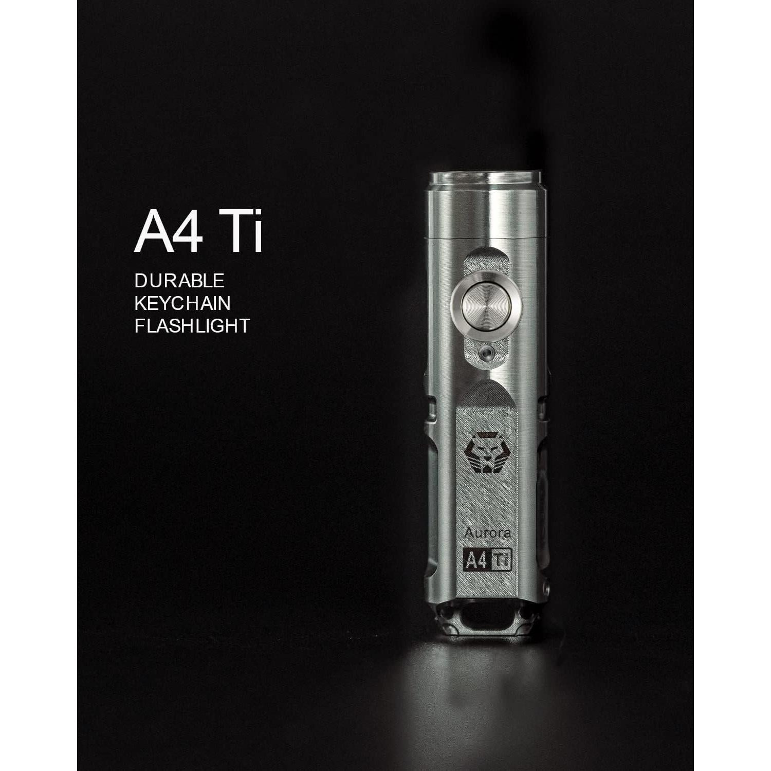 Linterna de Llavero RovyVon A4 Titanio 650 Lúmenes Recargable