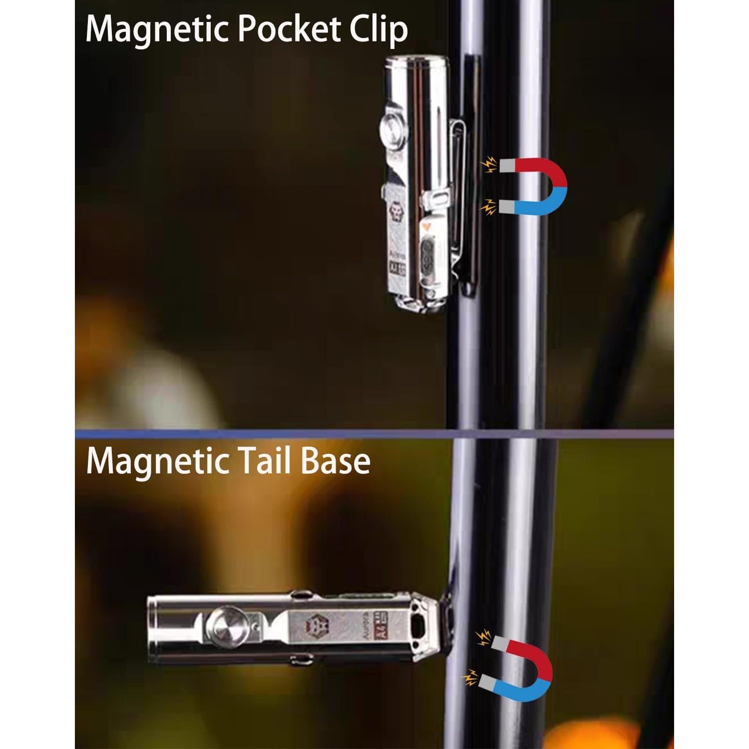 Linterna de Llavero RovyVon A4 Titanio 650 Lúmenes Recargable