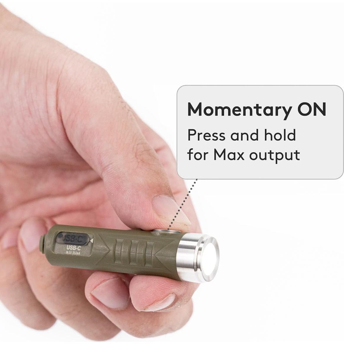 Linterna LED RovyVon Aurora A1 650 Lúmenes Verde Militar