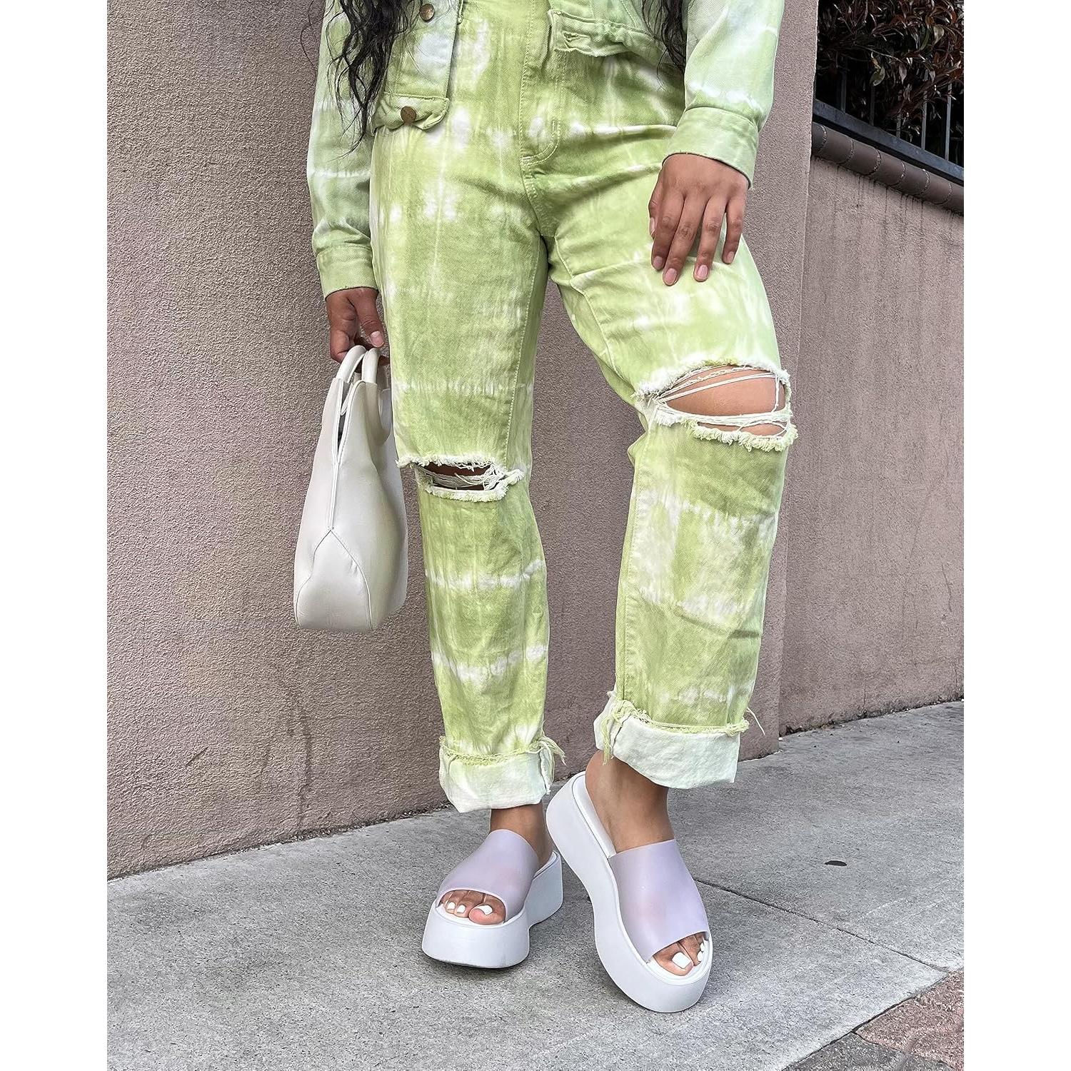 Sandalias de Plataforma Melissa Becky Acolchadas Negras 30,4 cm