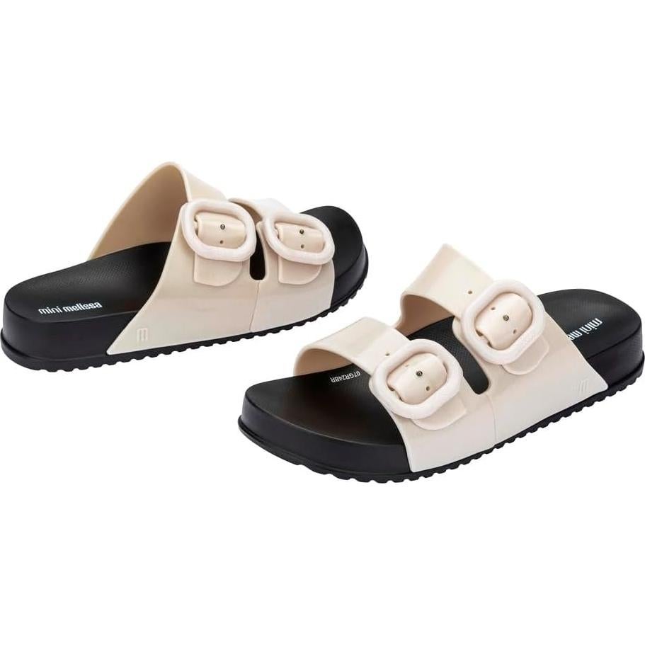 Sandalias Mini Melissa Cozy Jelly para Niñas - Negro/Beige