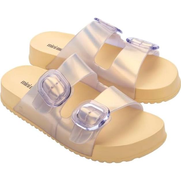 Mini Melissa Cozy Jelly Slides Niñas - Sandalias de Gel Amarillo