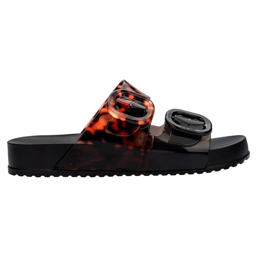 Sandalias Mini Melissa Cozy Jelly para Niñas - Negro/Tortuga