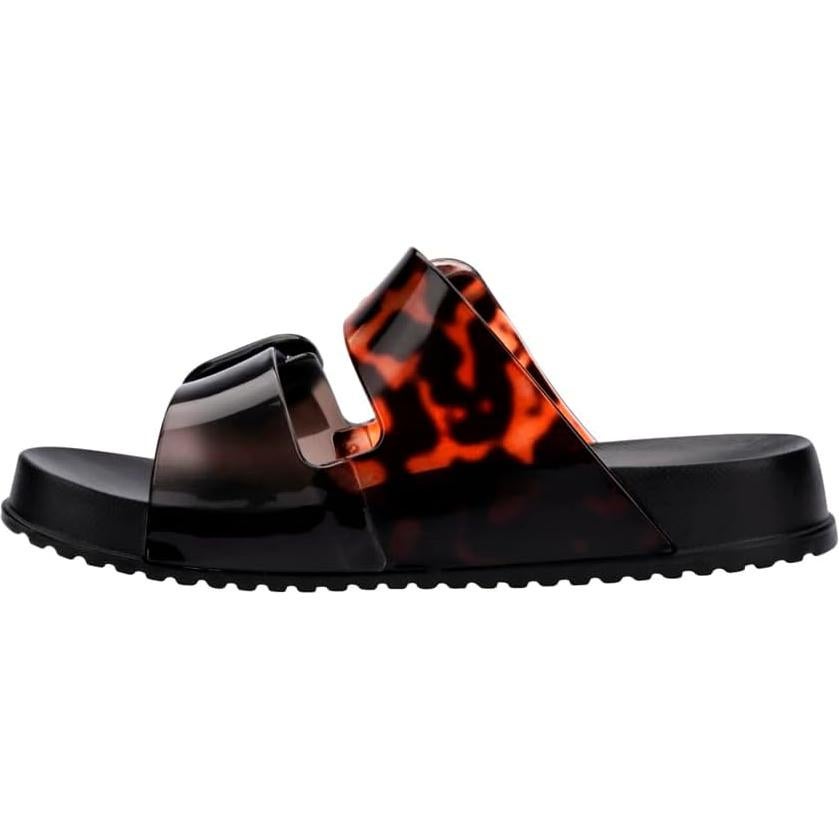 Sandalias Mini Melissa Cozy Jelly para Niñas - Negro/Tortuga