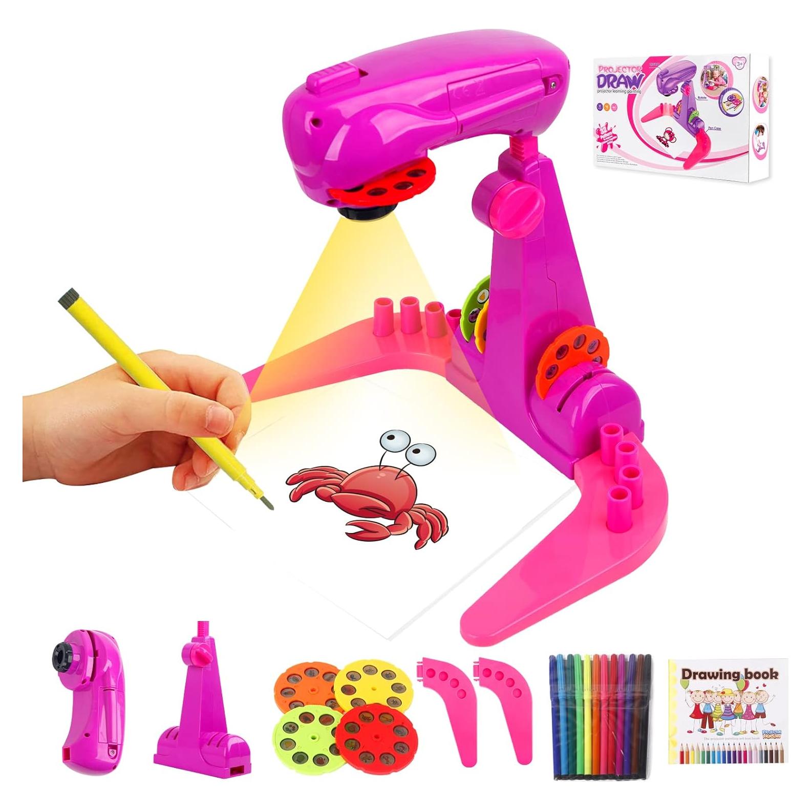 Proyector de Dibujo Infantil LEARFEI Rosa 32 Patrones