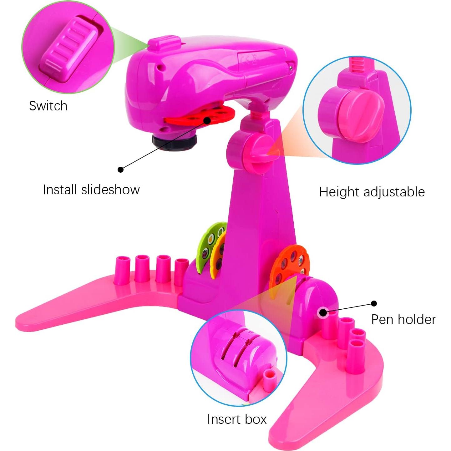 Proyector de Dibujo Infantil LEARFEI Rosa 32 Patrones