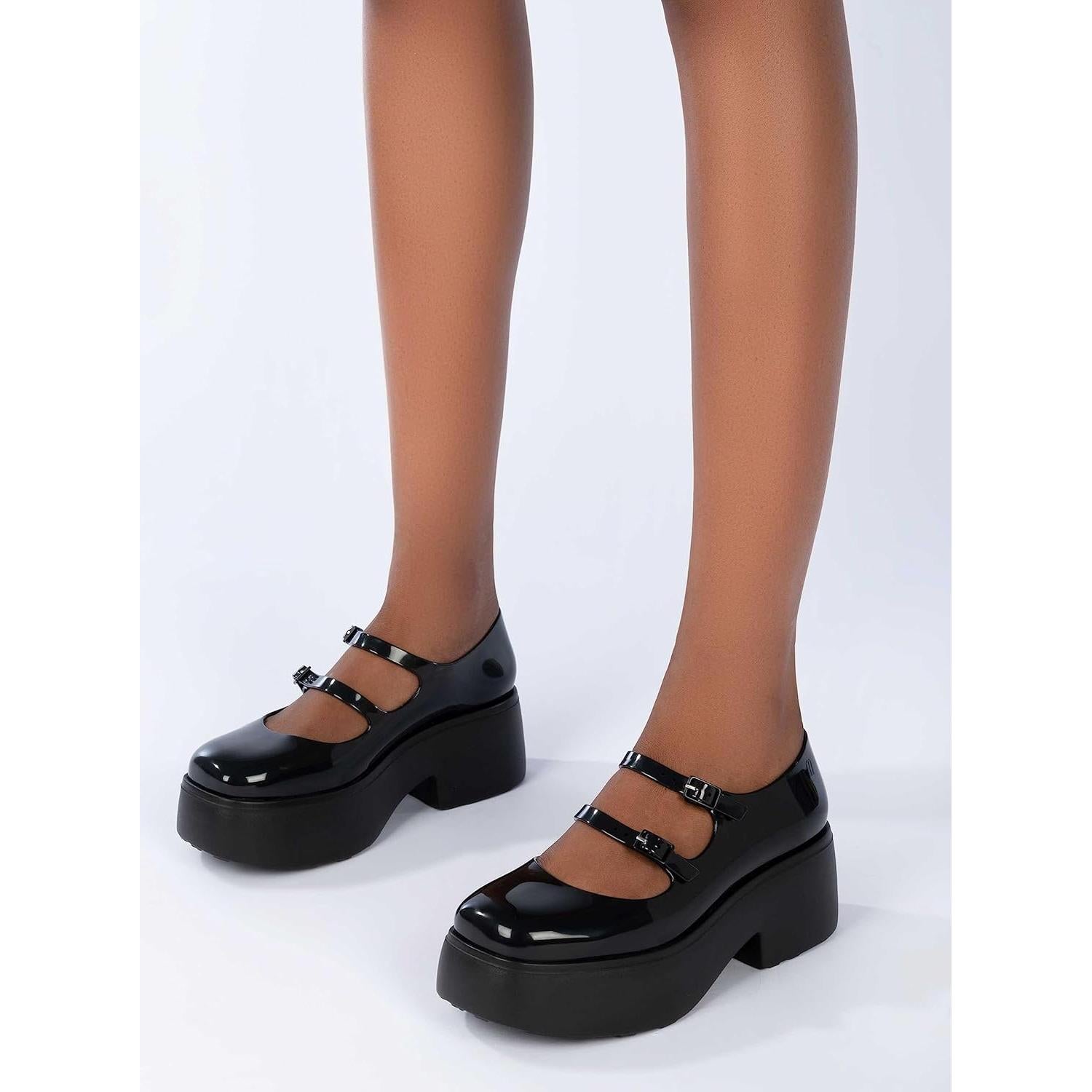 Zapato Mary Jane con Plataforma Melissa Farah Negro 36