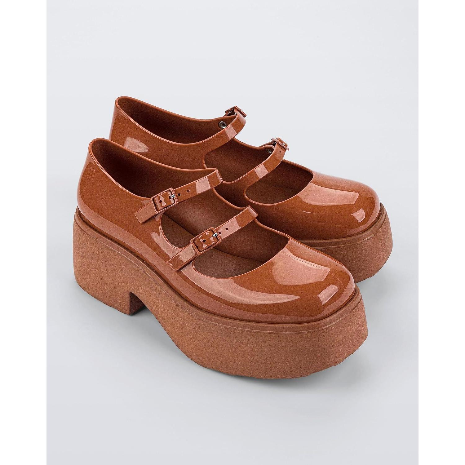 Zapatos Mary Jane Melissa Farah con Plataforma Marrón 10