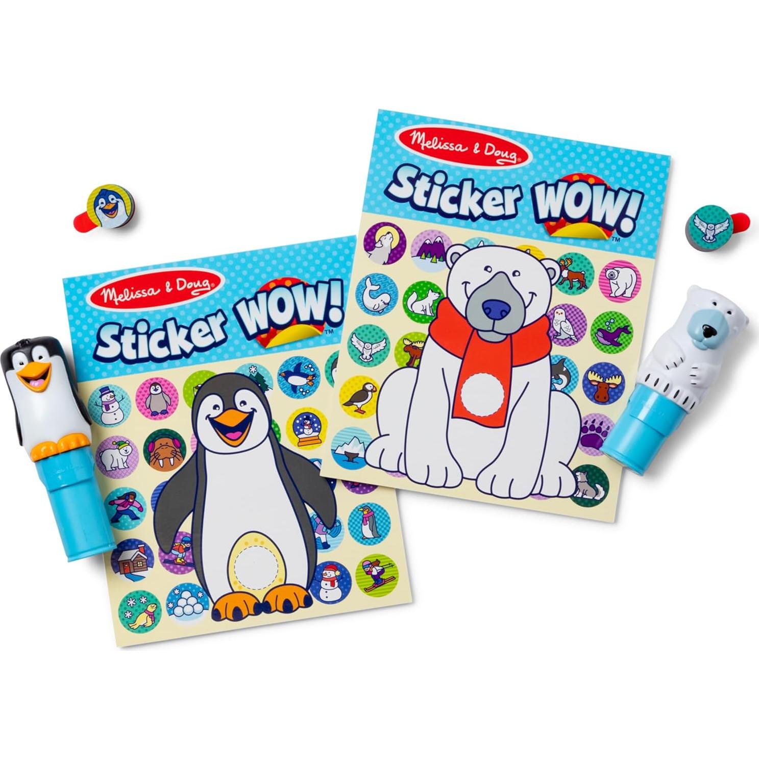 Melissa & Doug Sticker WOW! Invierno Oso Polar y Pingüino