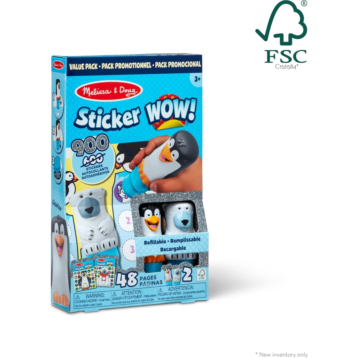 Melissa & Doug Sticker WOW! Invierno Oso Polar y Pingüino