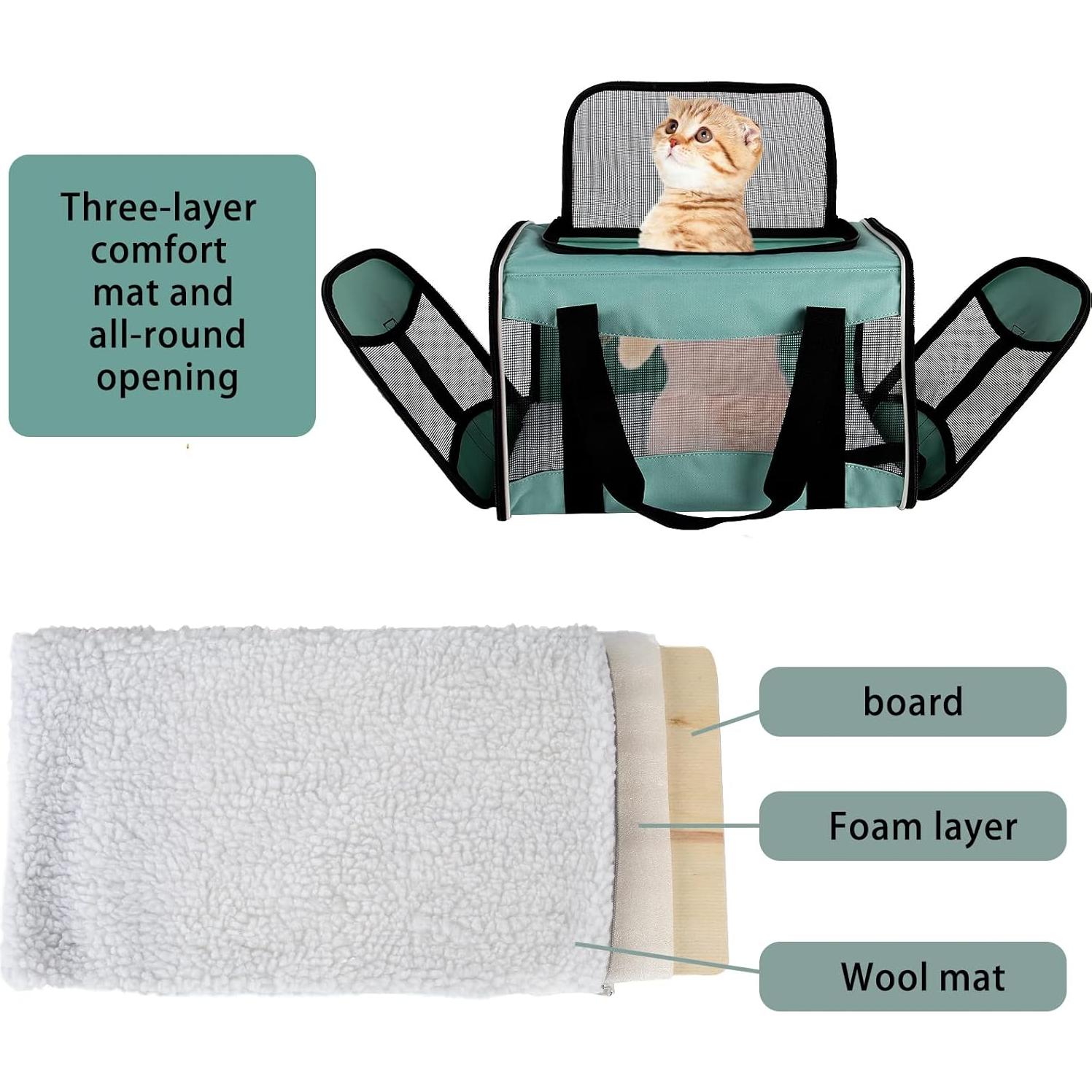 Transportadora de Mascotas Top Tasta Verde 43x28x28 cm