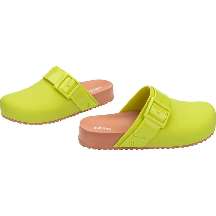 Sandalias Clog Melissa para Mujeres Verde/Marrón 23.66cm